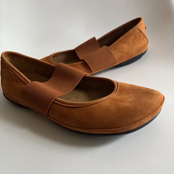 Camper Right Nina Ballerina Flats Brown Nubuck Leather Women’s Size 40  New - Picture 9 of 13